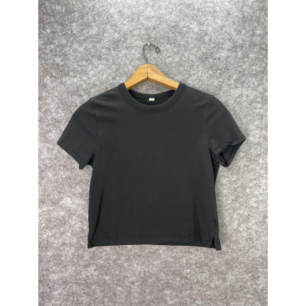 lululemon athletica Black Wash Short Sleeve Crewneck Tee